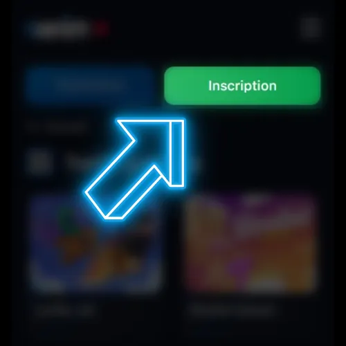 Cliquez sur le bouton d'inscription sur le site officiel de 1Win.