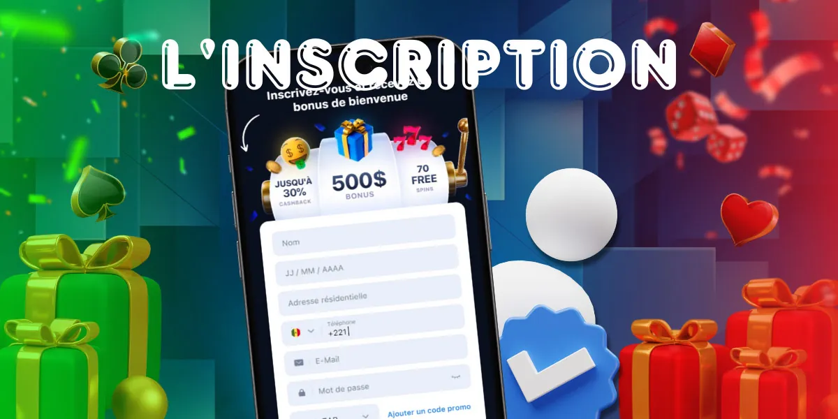 Inscription sur la plateforme 1Win