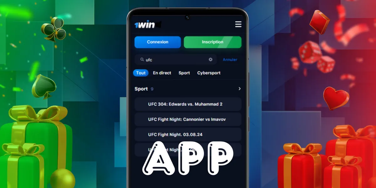 1win ufc Application de paris