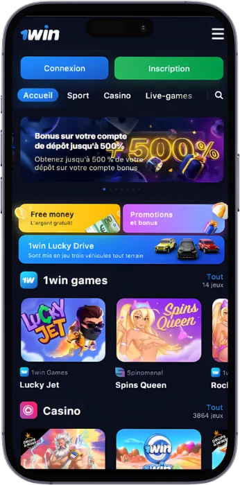 screenshot du site 1win
