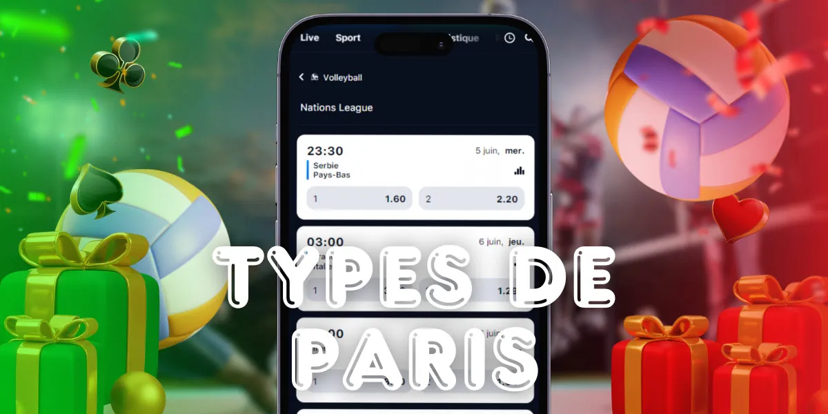 1win types de paris volleyball