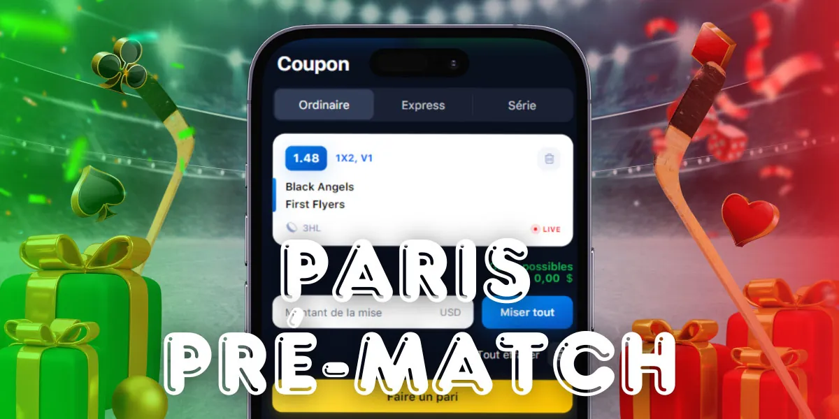 Les paris pré-match sur le hockey.